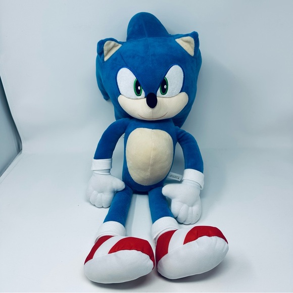 Other - Sonic The Hedgehog Movie 2 Blue and White Plush Toy Large 22” Excellent No Tags